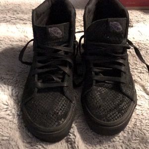SNAKESKIN BLACK VANS